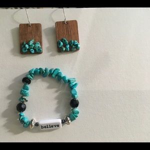 Earring and bracelet set